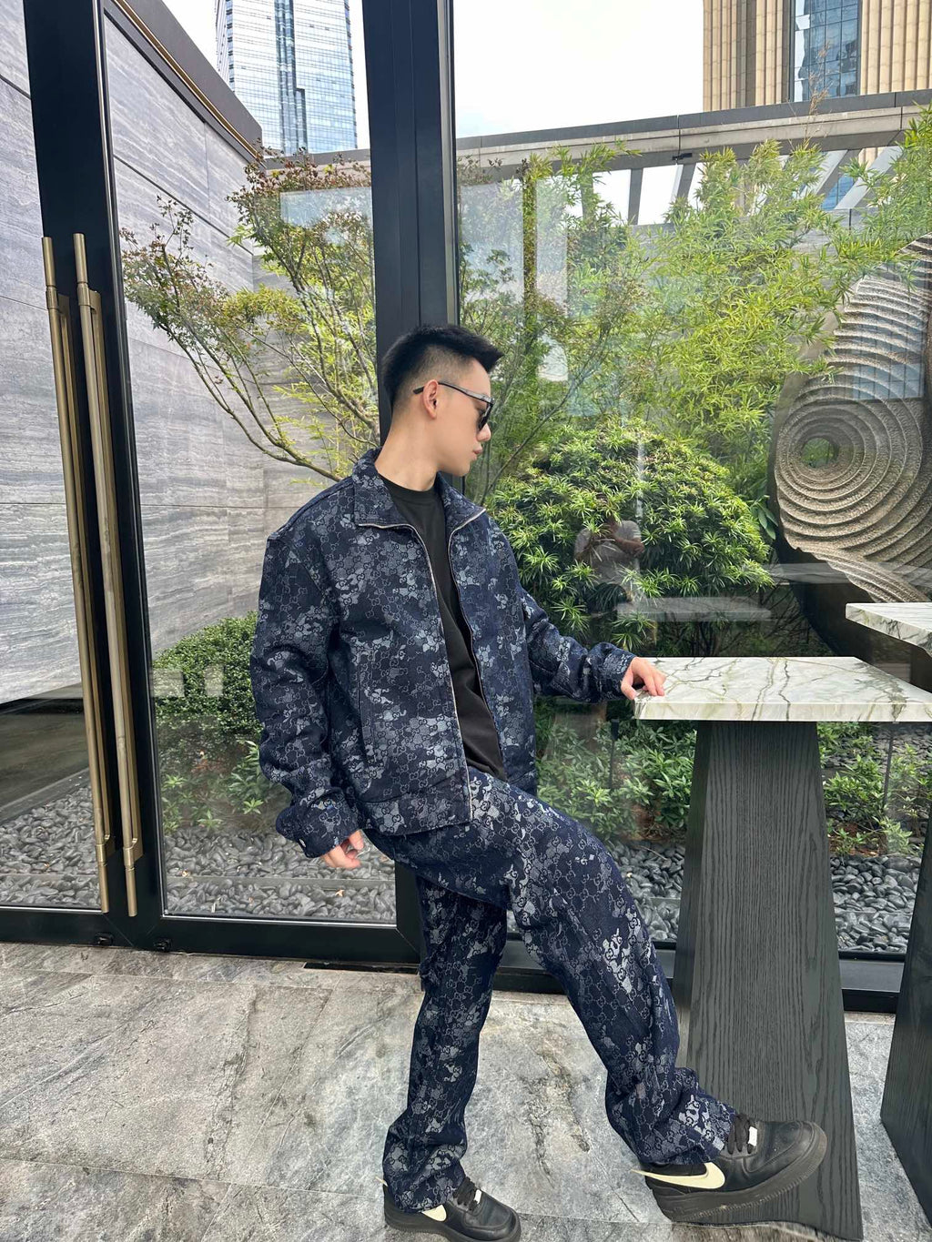 2026 New GS All-Over Jacquard Denim Jacket (BB707-B85)