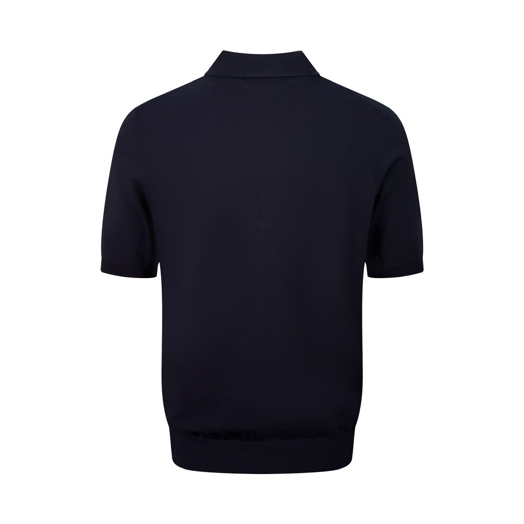 2026 New GS Embroidered Wool-Blend Zip-Front Polo Shirt (25127-A70)