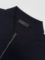2026 New GS Embroidered Wool-Blend Zip-Front Polo Shirt (25127-A70)
