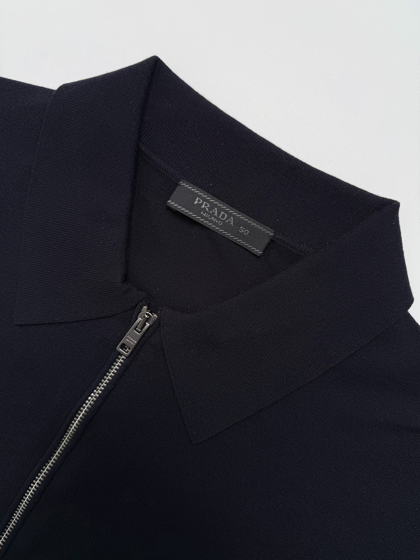 2026 New GS Embroidered Wool-Blend Zip-Front Polo Shirt (25127-A70)