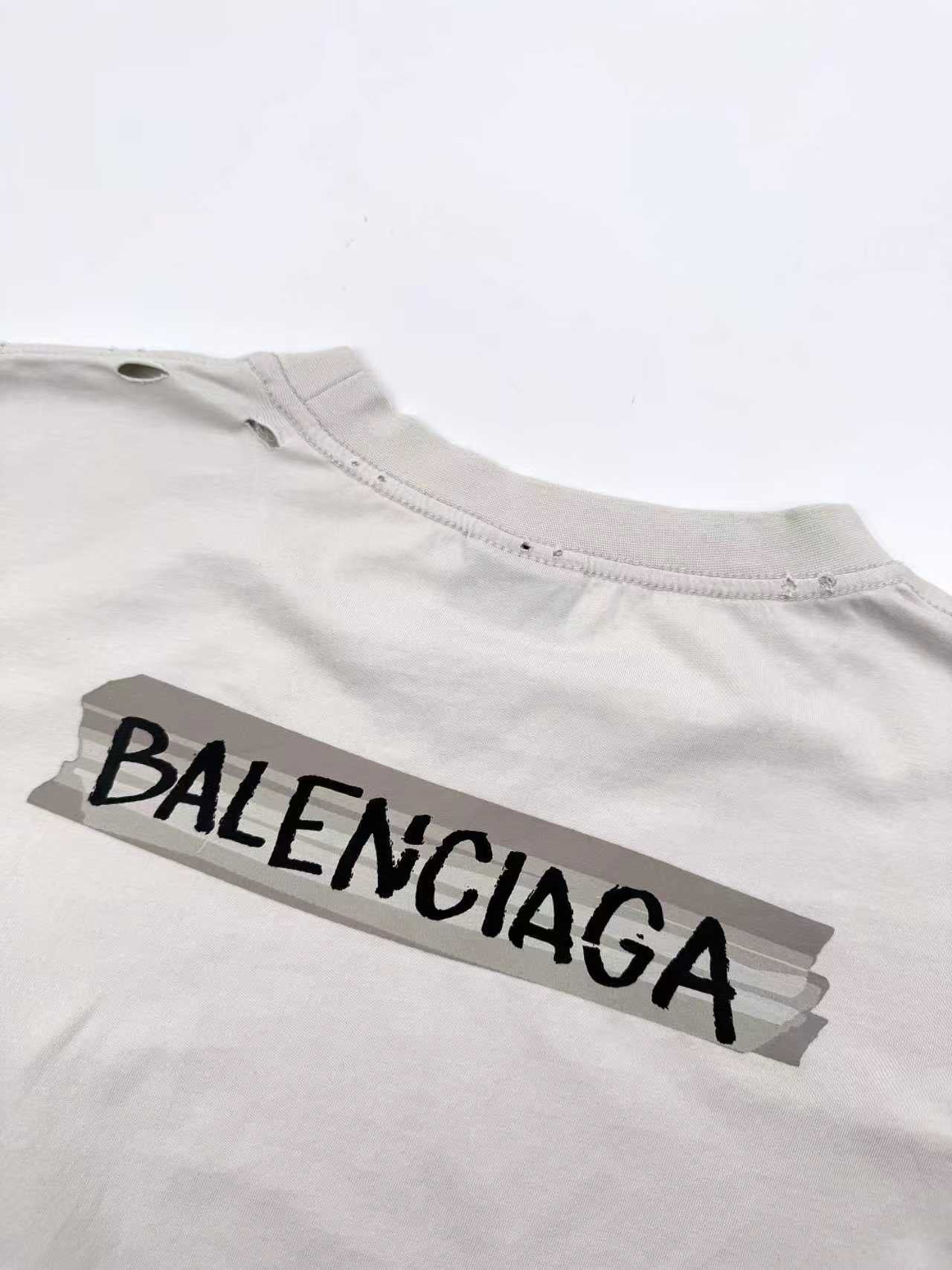 2026 New GS Distressed Print Letter Short-Sleeve T-Shirt (BB770-A20)