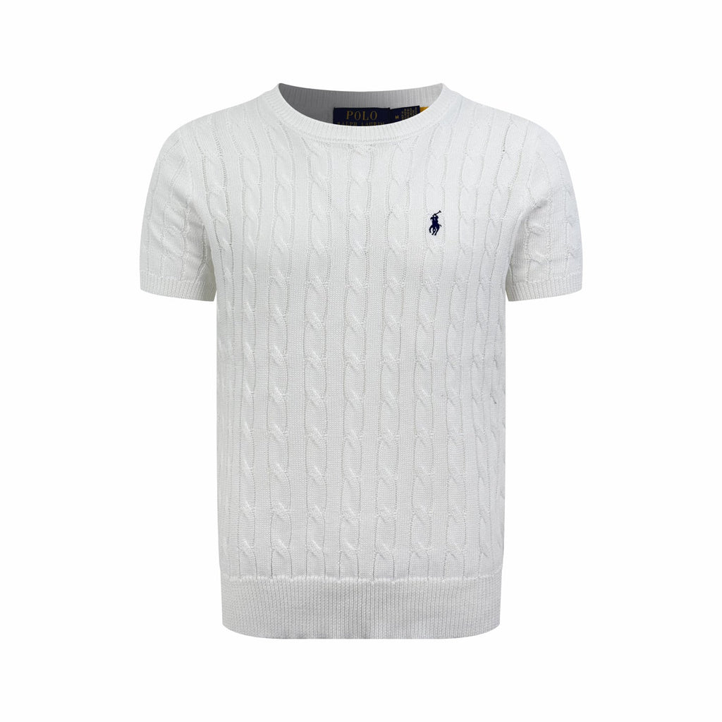 2026 New GS Cable-Knit Short-Sleeve Sweater (CC938-A50)