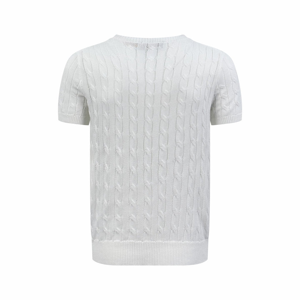 2026 New GS Cable-Knit Short-Sleeve Sweater (CC938-A50)