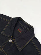 2026 New Arrival Ev Golden Dragon Embroidered Denim Jacket (25398-B85)
