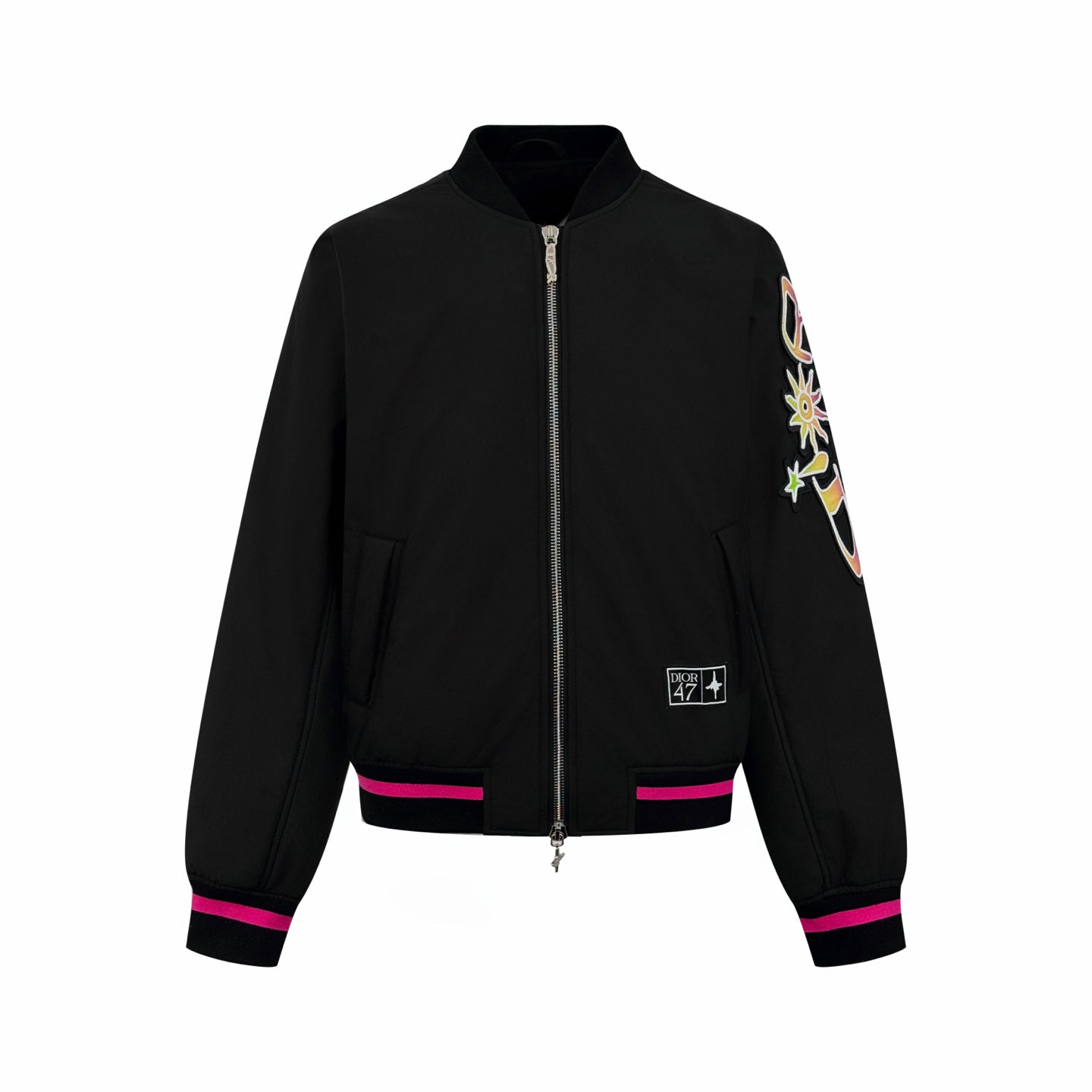 2026 New Release GS No. 47 Neon Pink Trim Baseball Jacket (BB702-C30)