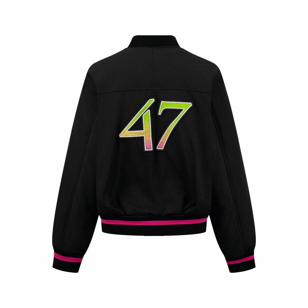 2026 New Release GS No. 47 Neon Pink Trim Baseball Jacket (BB702-C30)