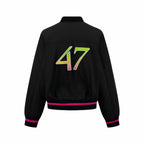 2026 New Release GS No. 47 Neon Pink Trim Baseball Jacket (BB702-C30)