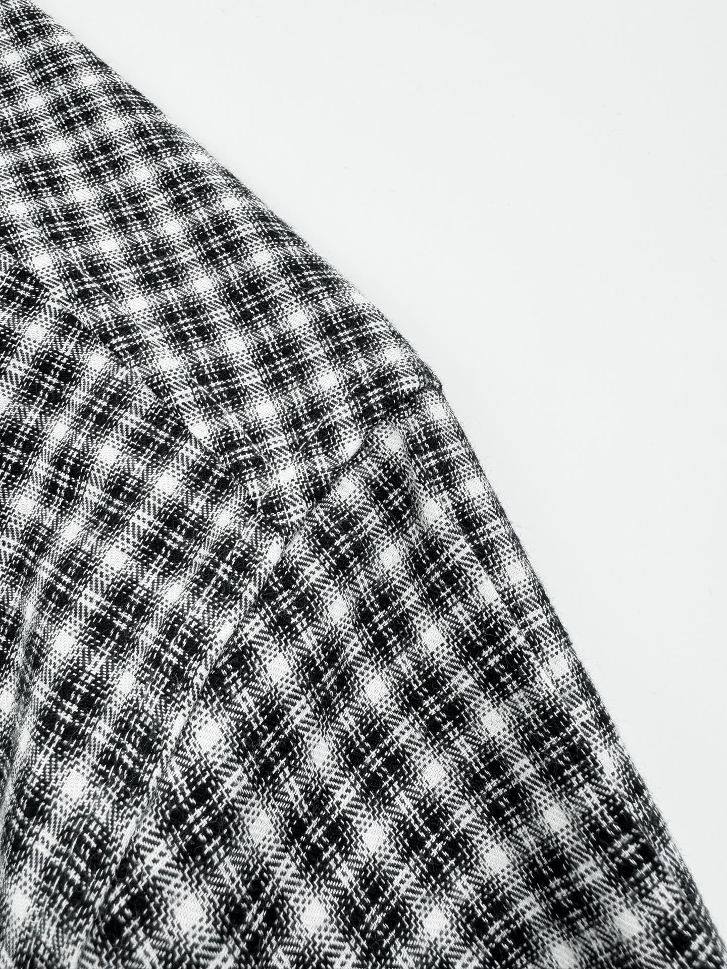 2026 New GS Logo Tartan Button-Down Shirt (CC941-B50)