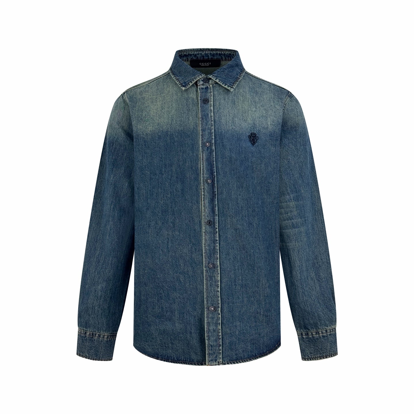 2026 New GS Embroidered Family Crest Denim Shirt (BB734-B40)