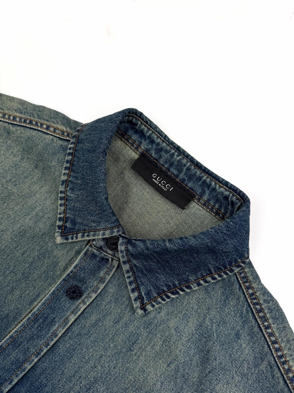 2026 New GS Embroidered Family Crest Denim Shirt (BB734-B40)