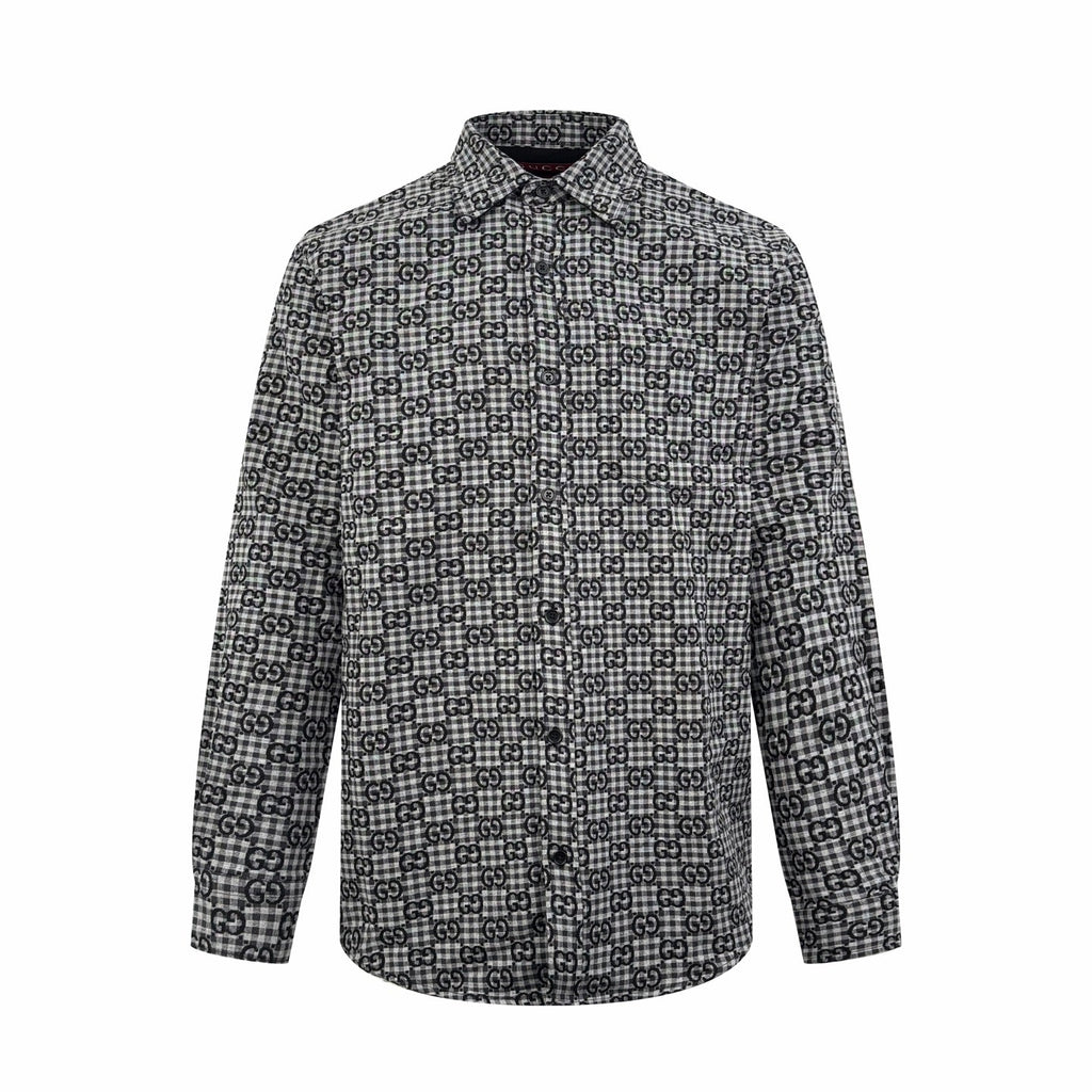 2026 New GS Full-Print Check Jacquard Shirt (BB720-B50)