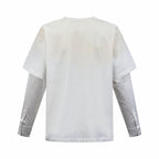 2026 New GS Distressed Logo Faux Two-Piece Long Sleeve (25286-A90)