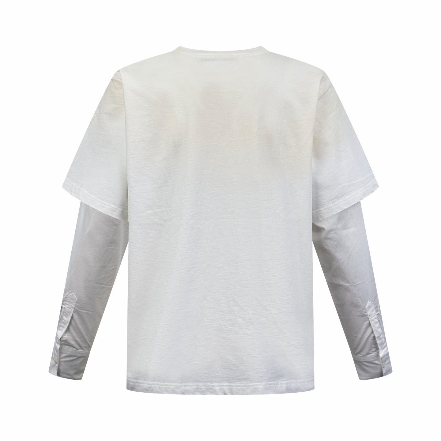 2026 New GS Distressed Logo Faux Two-Piece Long Sleeve (25286-A90)