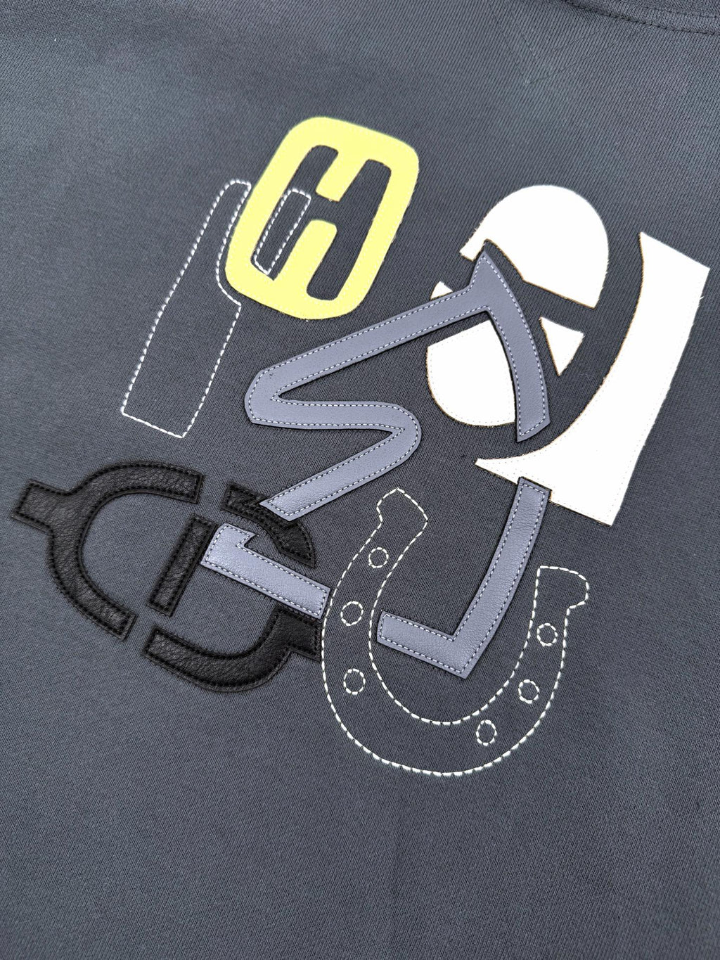 2026 New GS Patch Leather Hooded Sweatshirt (25350-B40)
