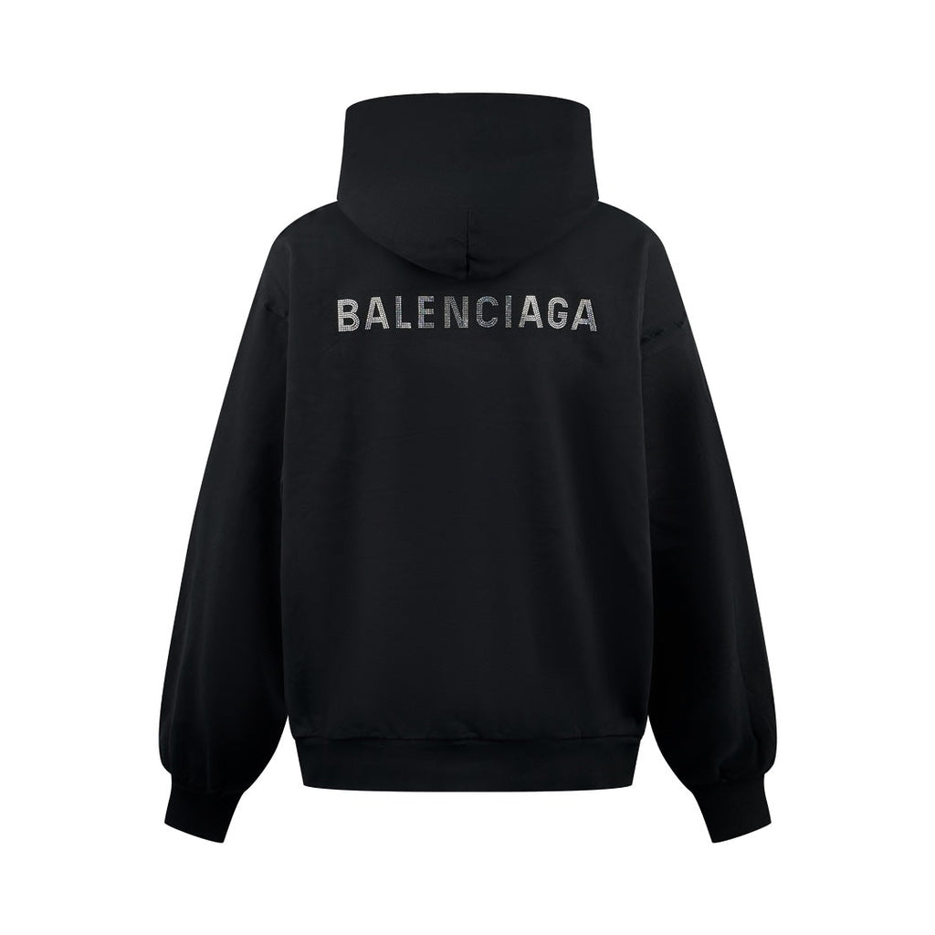 2026 New Arrival: GS Rhinestone-Embellished Hooded Distressed Sweatshirt (25252-B80)