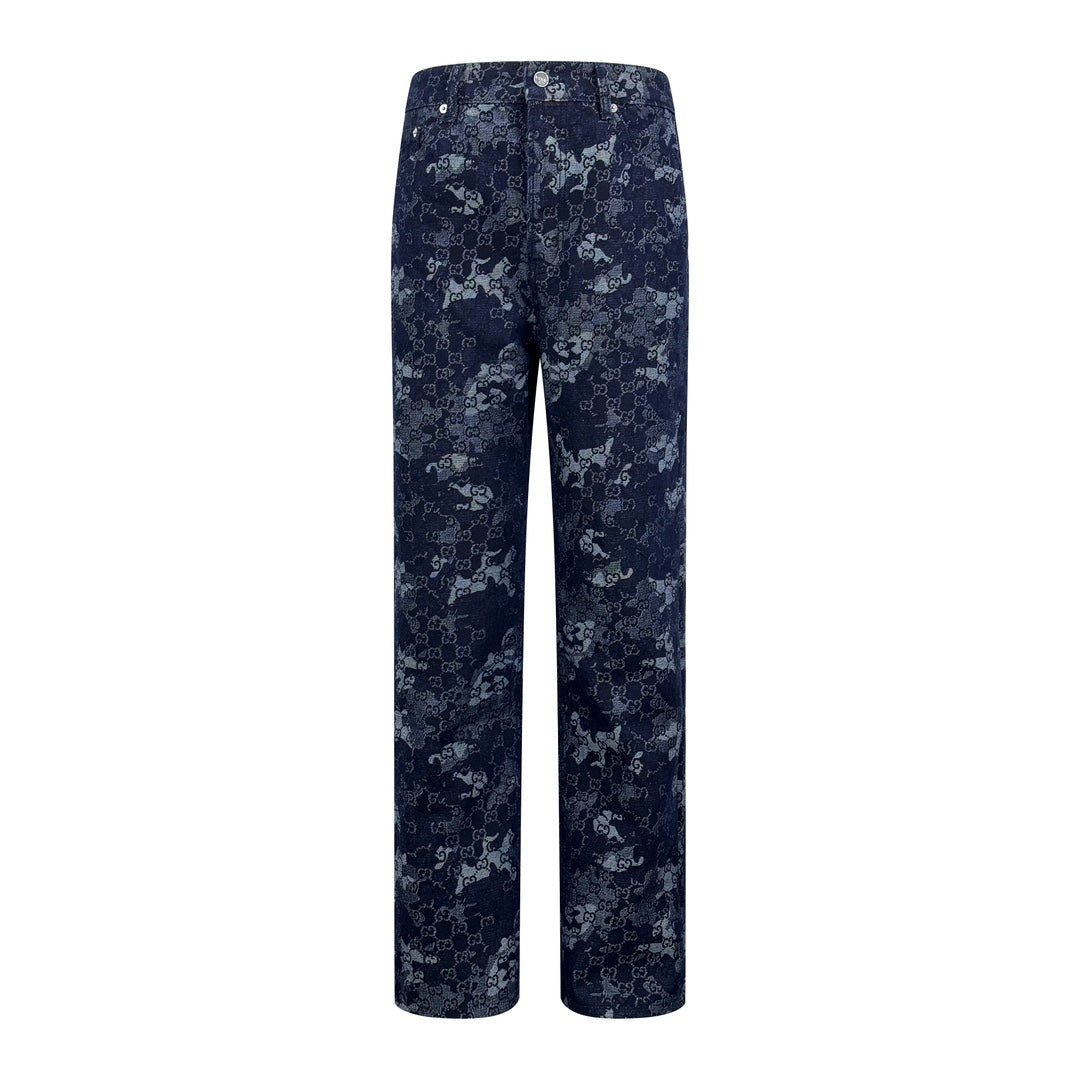2026 New Arrival: GS All-Over Print Denim Trousers (MM097-B65)