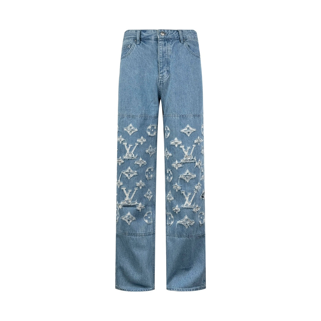 2026 New Arrival GS Washed Distressed Jeans (MM014-C30)