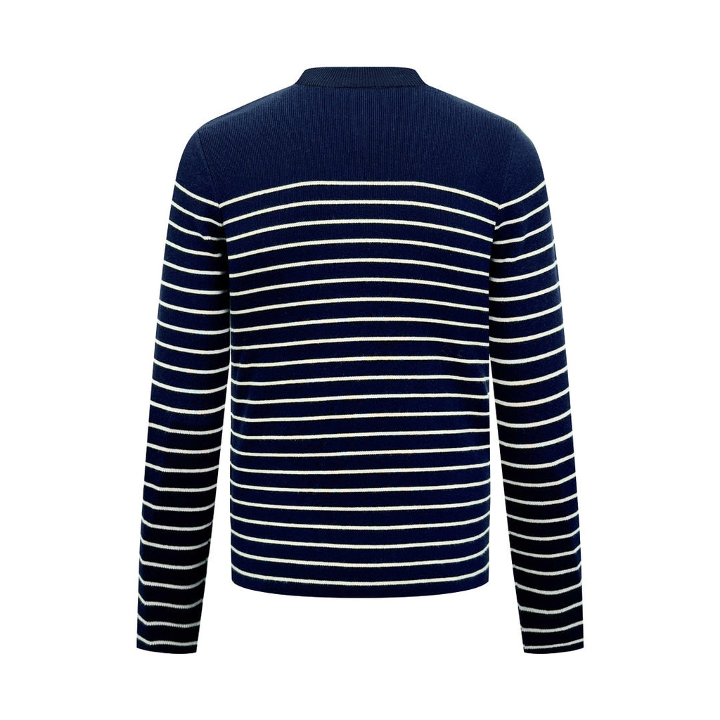 2026 New GS Striped Embroidered Button-Side-Opening Jumper (25342-B35)