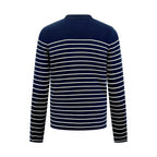 2026 New GS Striped Embroidered Button-Side-Opening Jumper (25342-B35)
