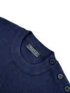 2026 New GS Striped Embroidered Button-Side-Opening Jumper (25342-B35)