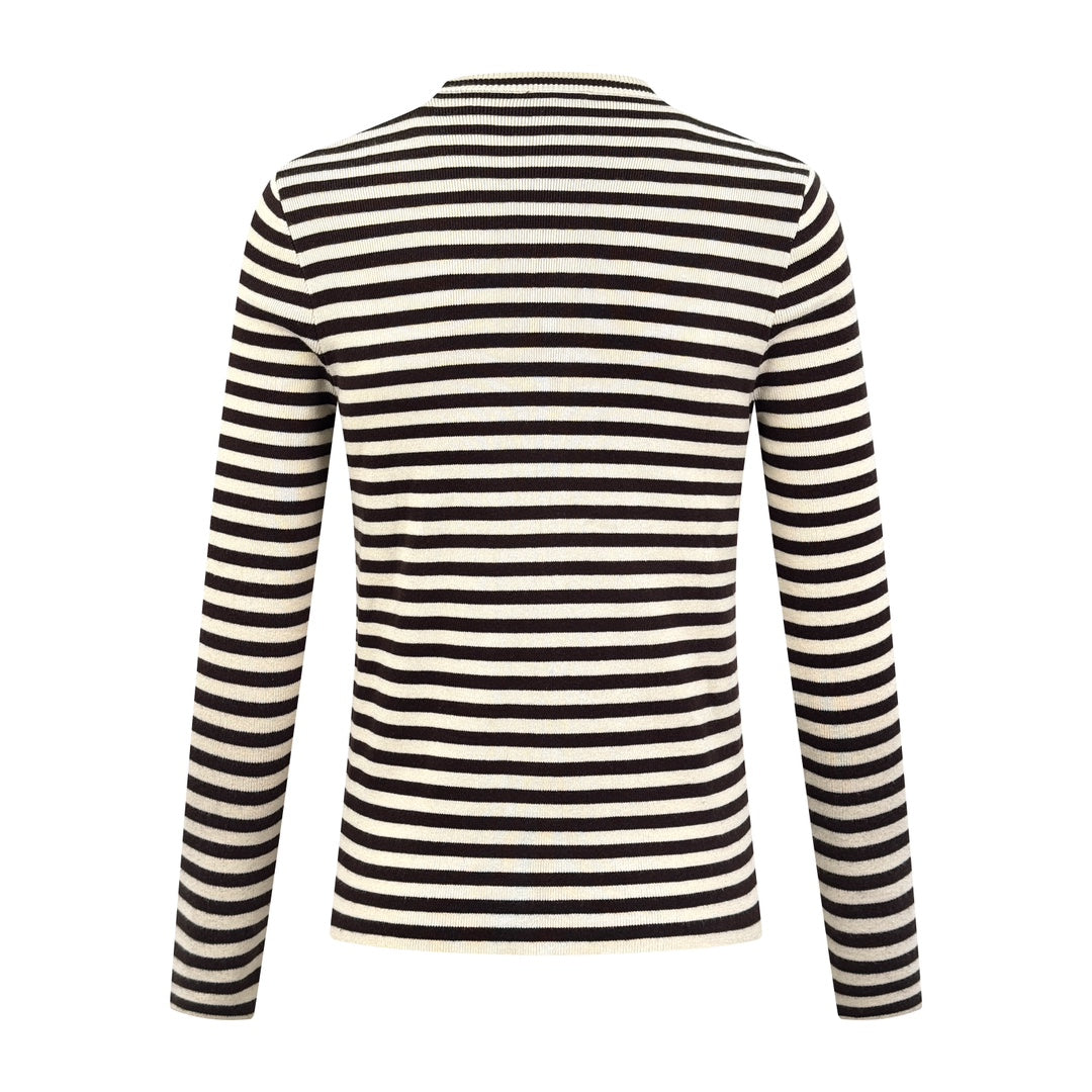 2026 New GS Striped Embroidered Crew-Neck Jumper (25341-B30)
