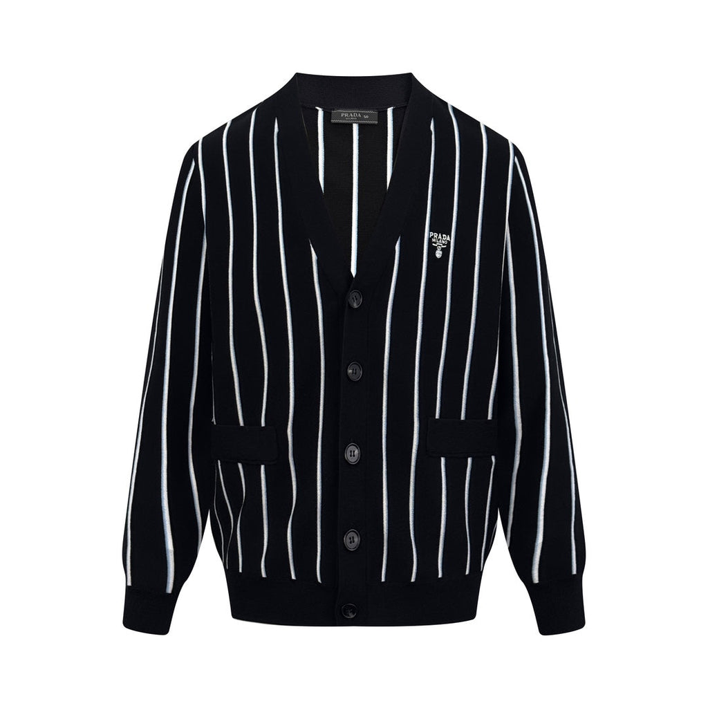 2026 New GS Striped Embroidered Cardigan (25306-B90)