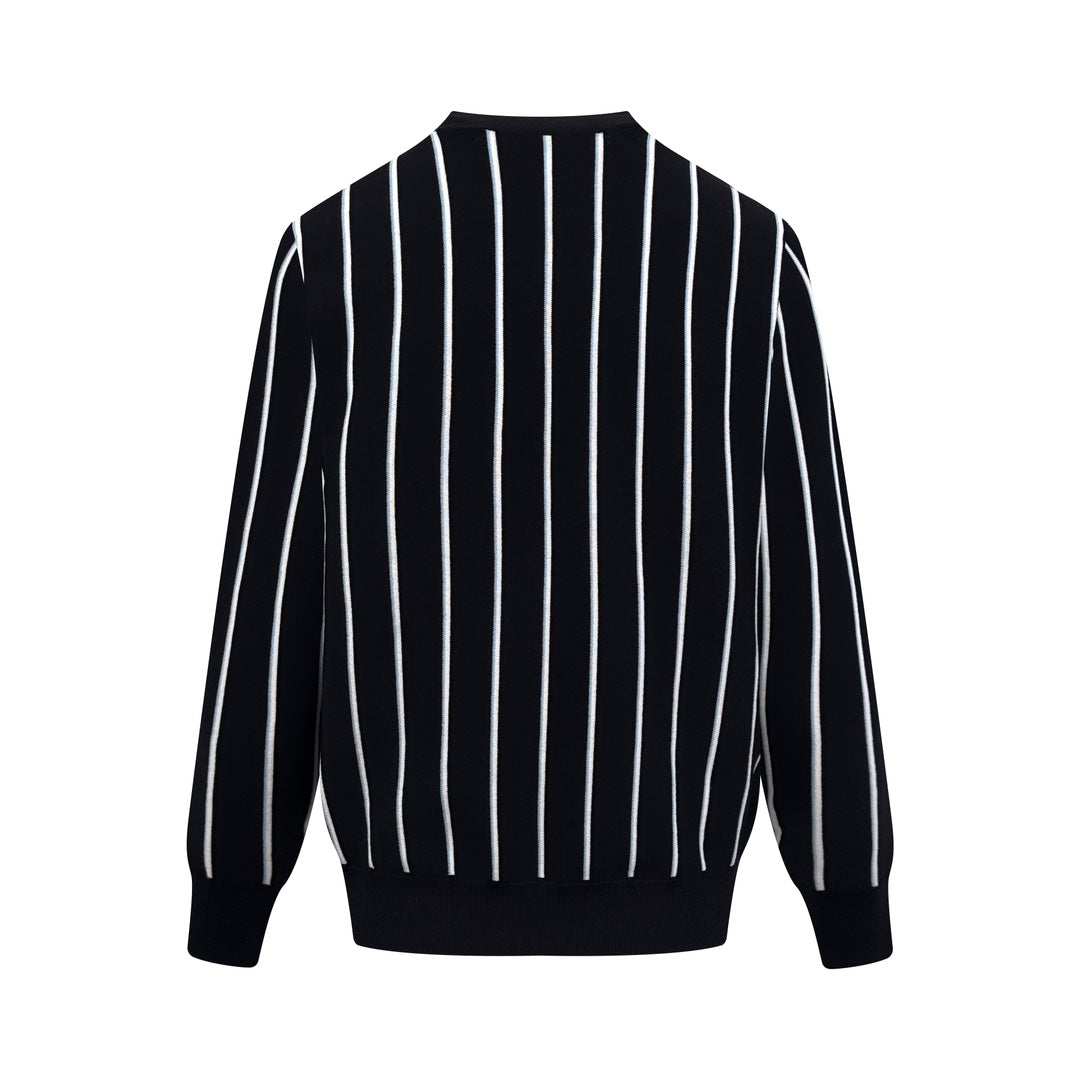 2026 New GS Striped Embroidered Cardigan (25306-B90)