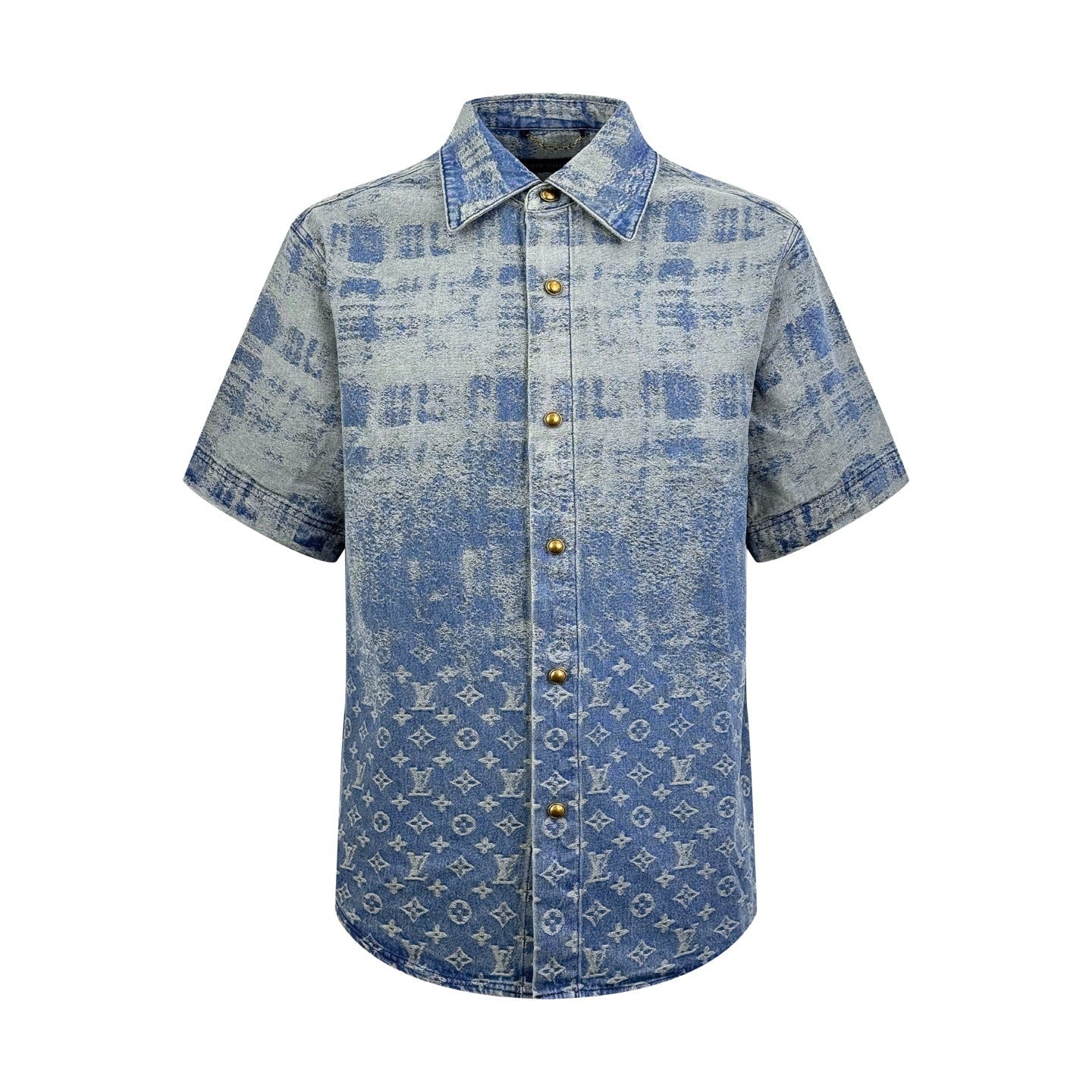 2026 New GS Logo Denim Short-Sleeve Shirt (BB773-B40)