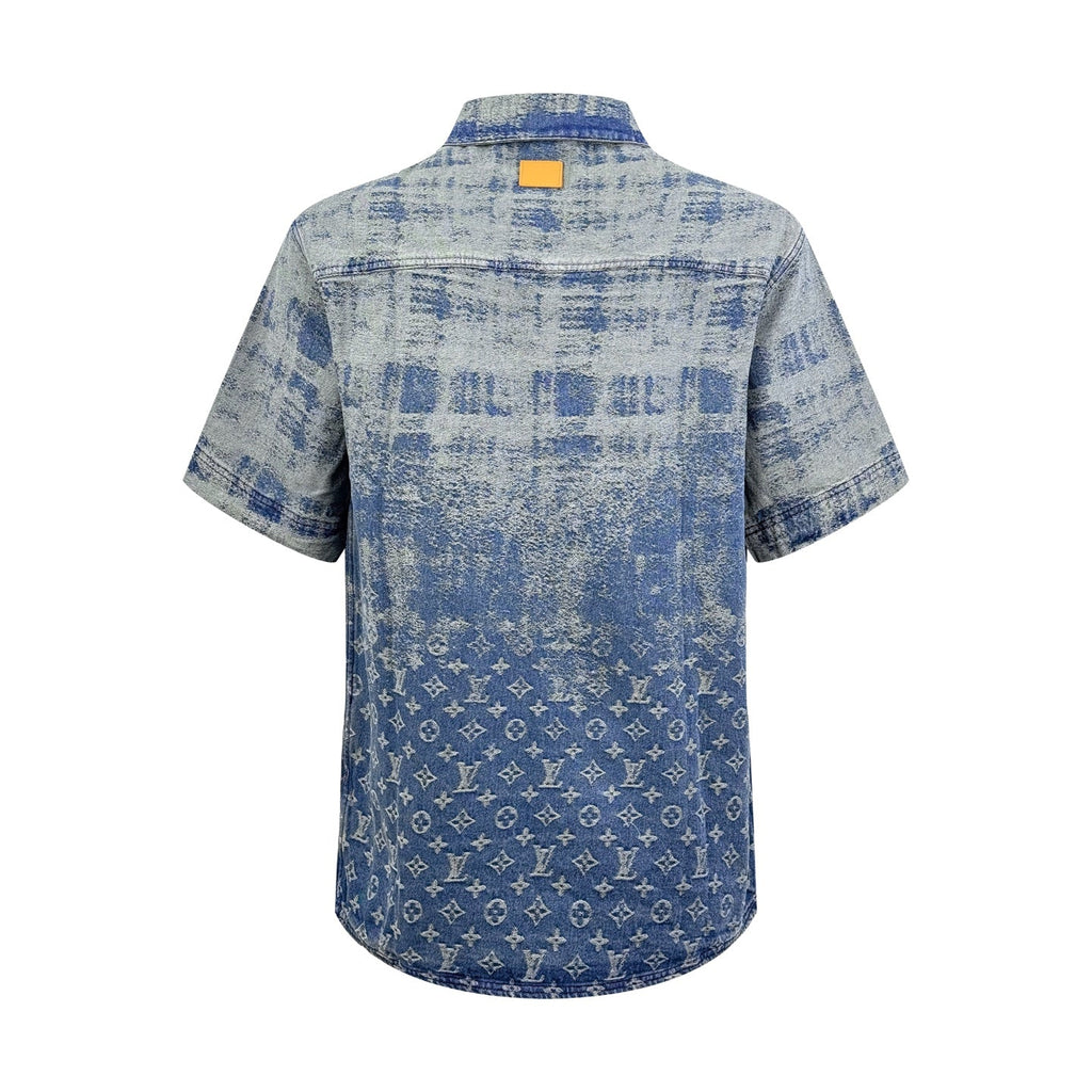 2026 New GS Logo Denim Short-Sleeve Shirt (BB773-B40)