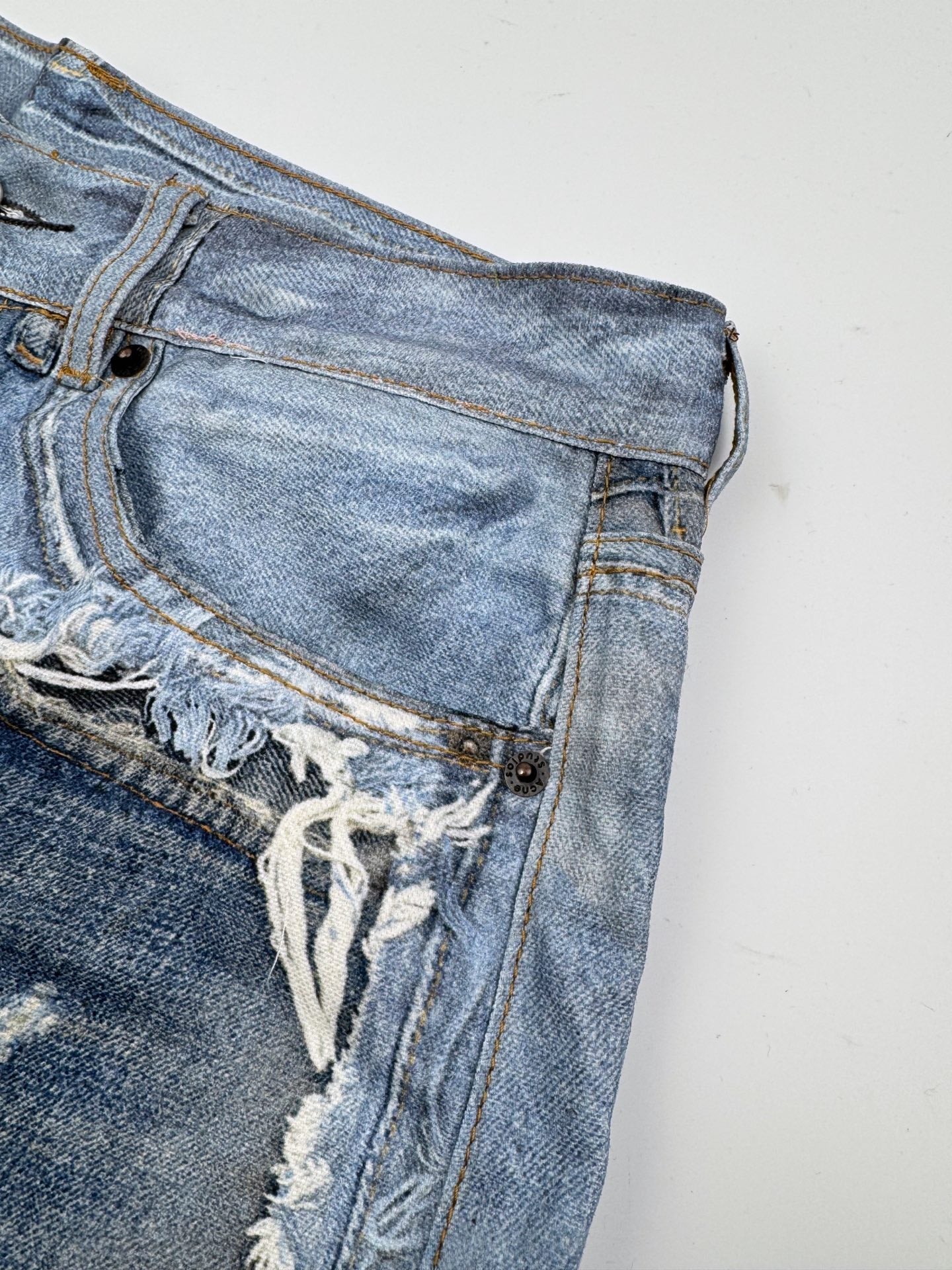 2026 New GS Optical Illusion Print Dyed Jeans (CC961-C05)
