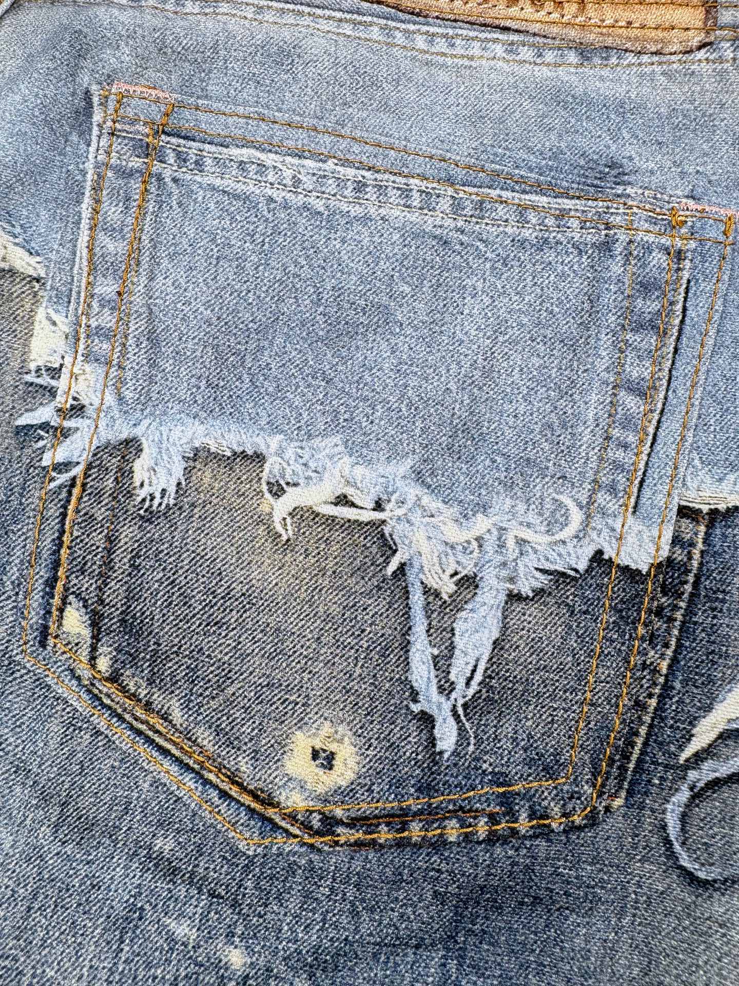 2026 New GS Optical Illusion Print Dyed Jeans (CC961-C05)