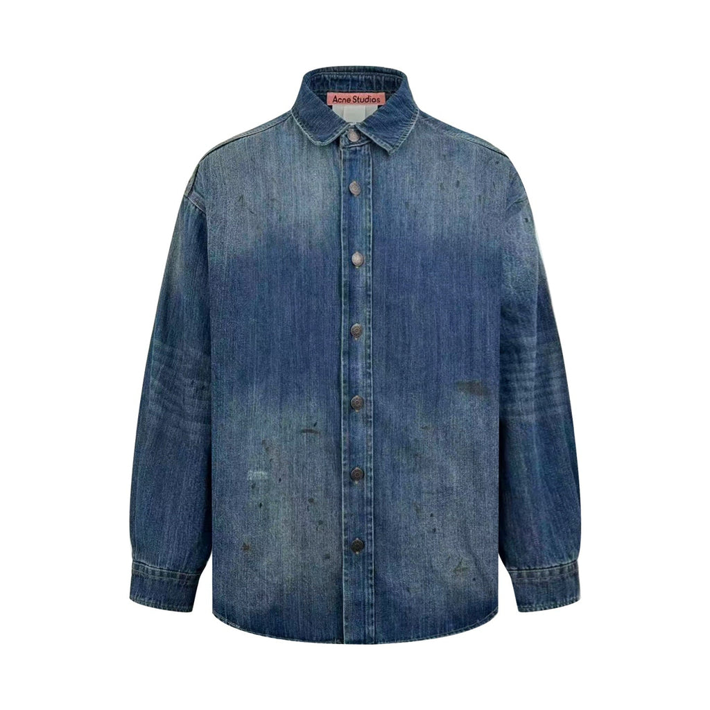 2026 New GS Splash-Painted Distressed Denim Shirt (BB801-B55)