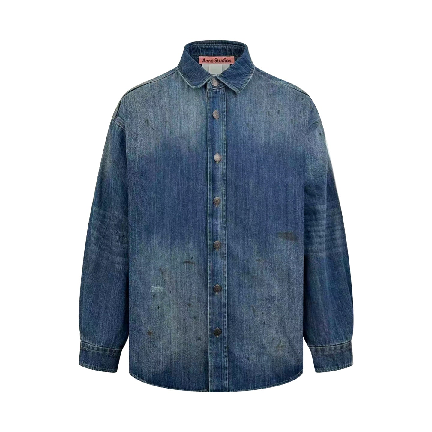 2026 New GS Splash-Painted Distressed Denim Shirt (BB801-B55)