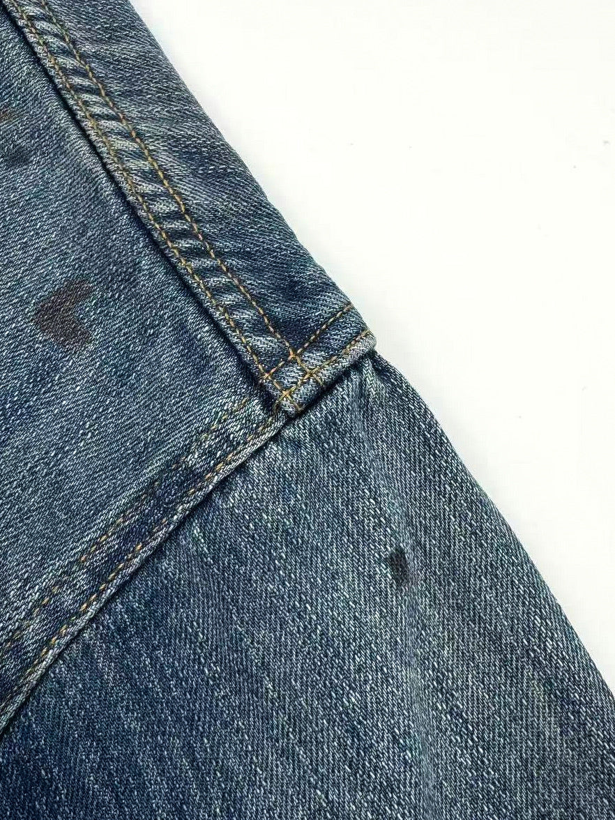 2026 New GS Splash-Painted Distressed Denim Shirt (BB801-B55)