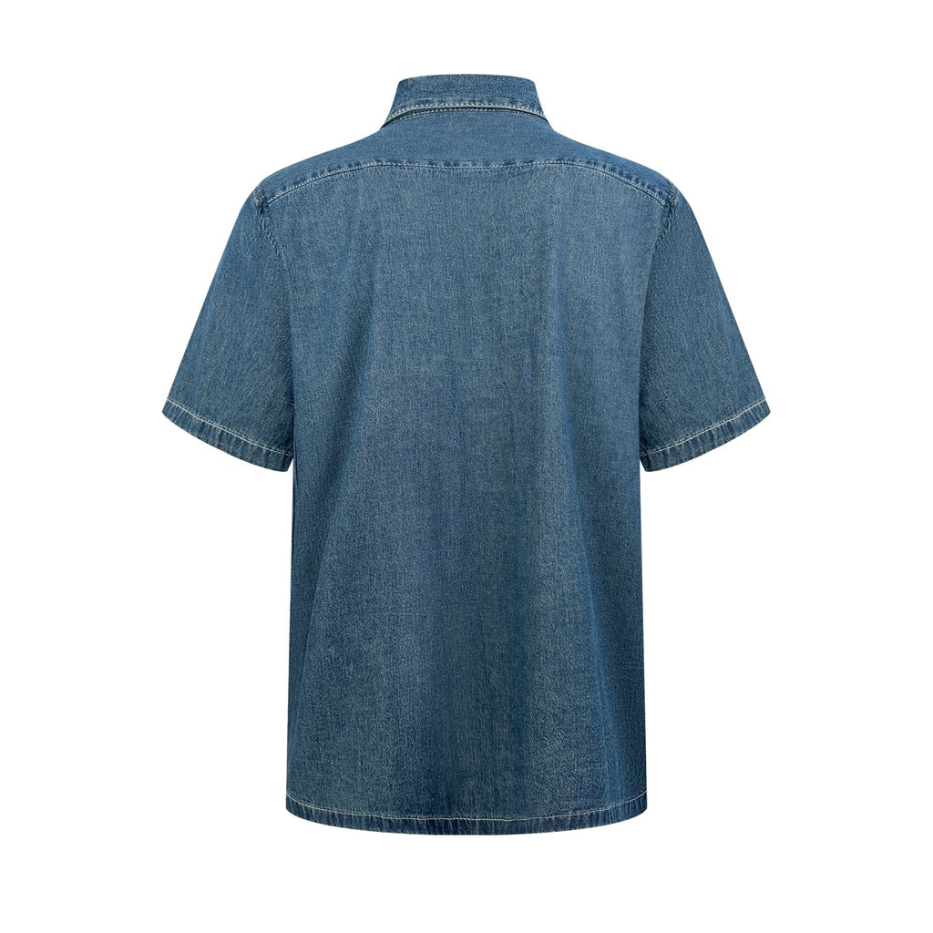2026 New GS Embroidered Denim Short-Sleeved Shirt (BB810-A80)