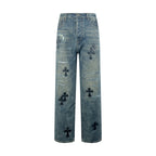 2026 New GS Cross Logo Distressed Jeans (CC963-C60)