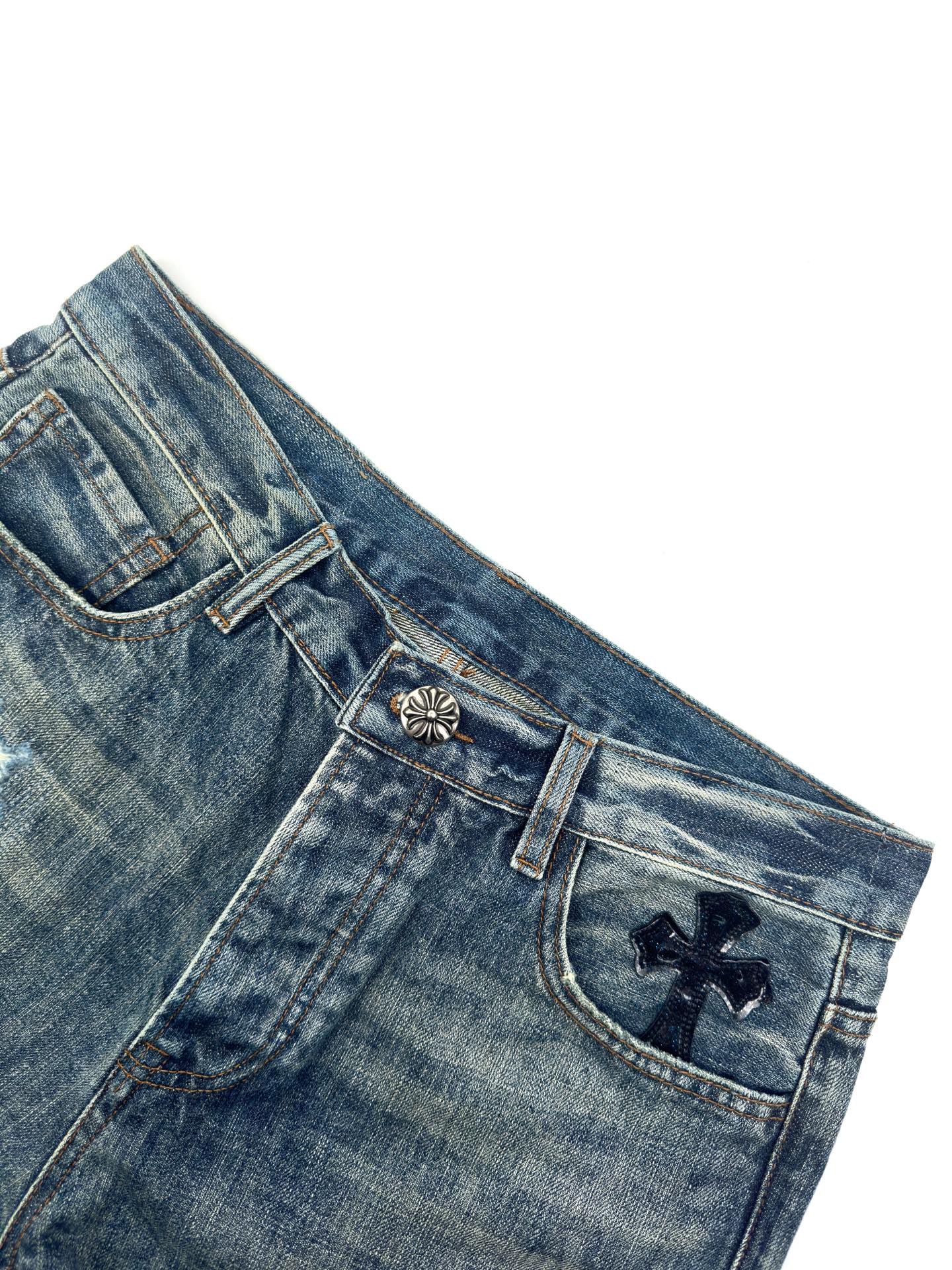 2026 New GS Cross Logo Distressed Jeans (CC963-C60)
