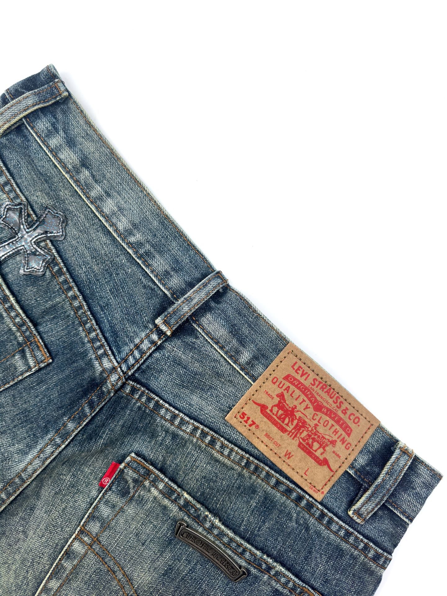 2026 New GS Cross Logo Distressed Jeans (CC963-C60)