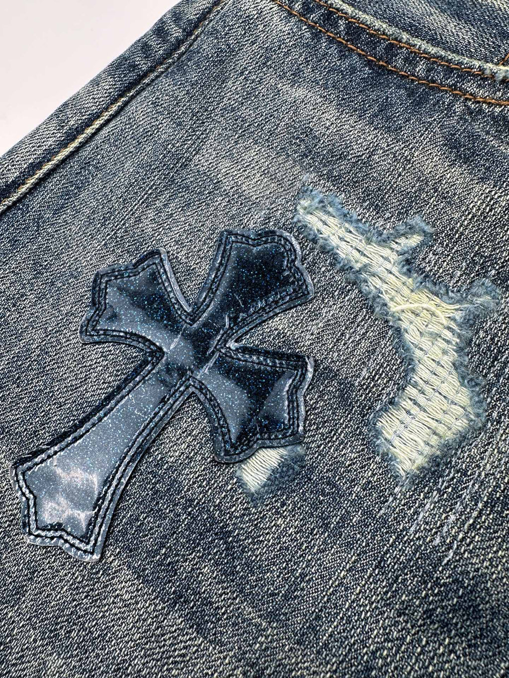 2026 New GS Cross Logo Distressed Jeans (CC963-C60)