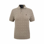2026 Women's GS Cable-Knit Polo Neck Sweater (FF719)