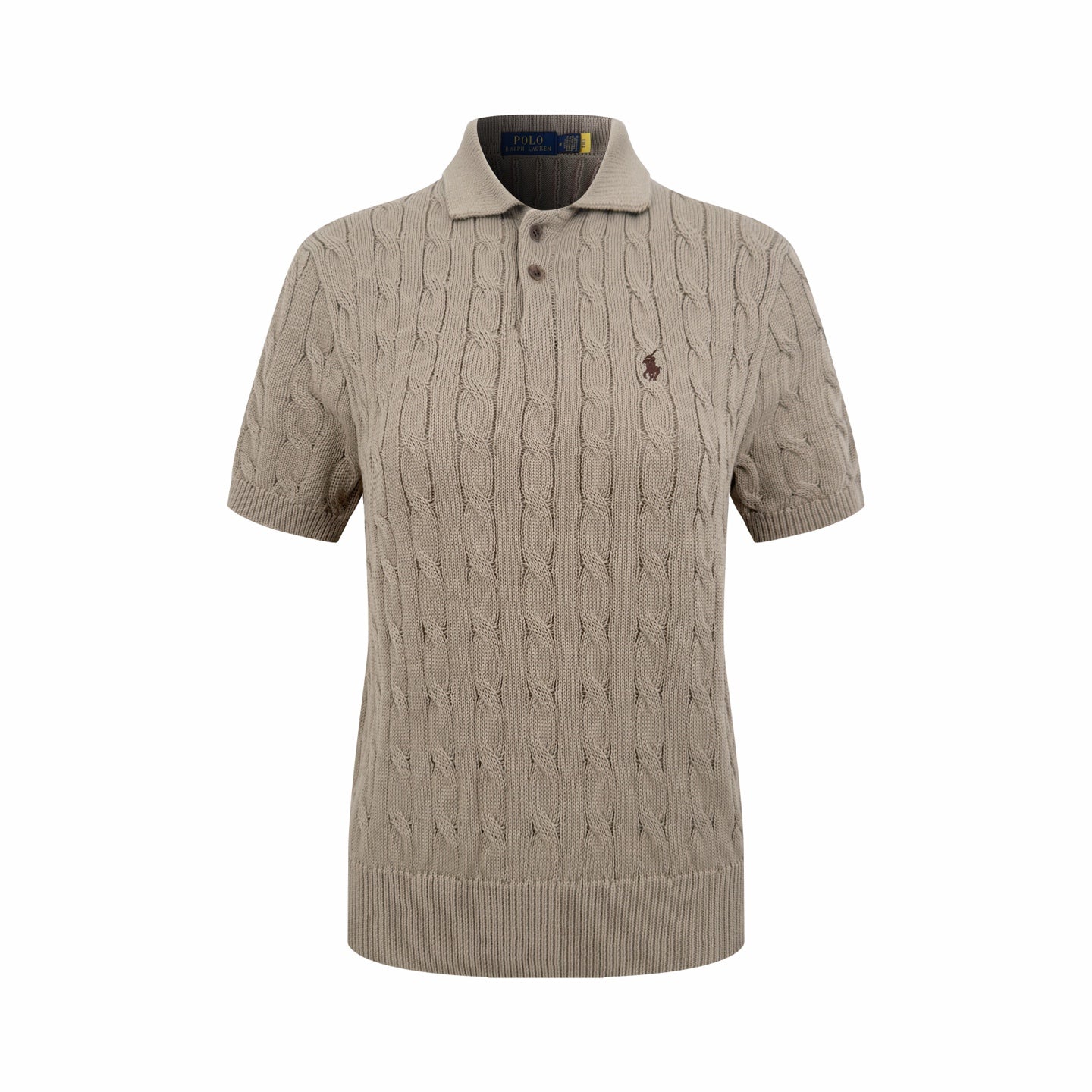 2026 Women's GS Cable-Knit Polo Neck Sweater (FF719)