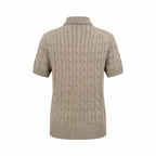 2026 Women's GS Cable-Knit Polo Neck Sweater (FF719)