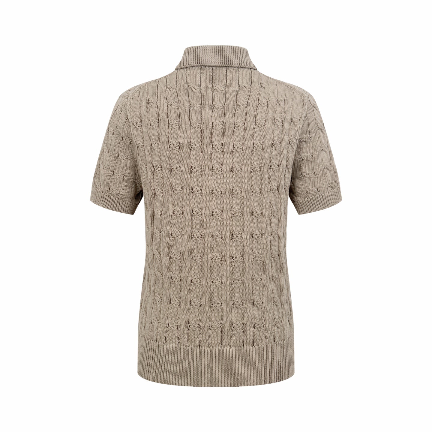 2026 Women's GS Cable-Knit Polo Neck Sweater (FF719)