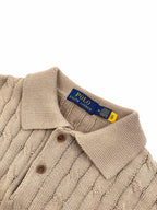 2026 Women's GS Cable-Knit Polo Neck Sweater (FF719)