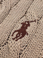 2026 Women's GS Cable-Knit Polo Neck Sweater (FF719)