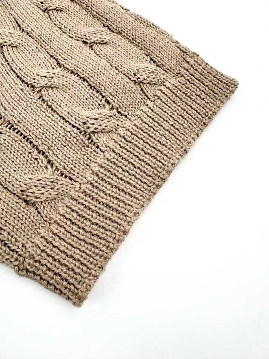 2026 Women's GS Cable-Knit Polo Neck Sweater (FF719)