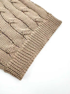 2026 Women's GS Cable-Knit Polo Neck Sweater (FF719)