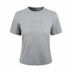 2026 Women’s Short-Sleeved Patchwork Embroidered T-Shirt (FF705)