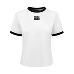 2026 Women’s Patchwork Embroidered Short-Sleeved T-Shirt (FF704)