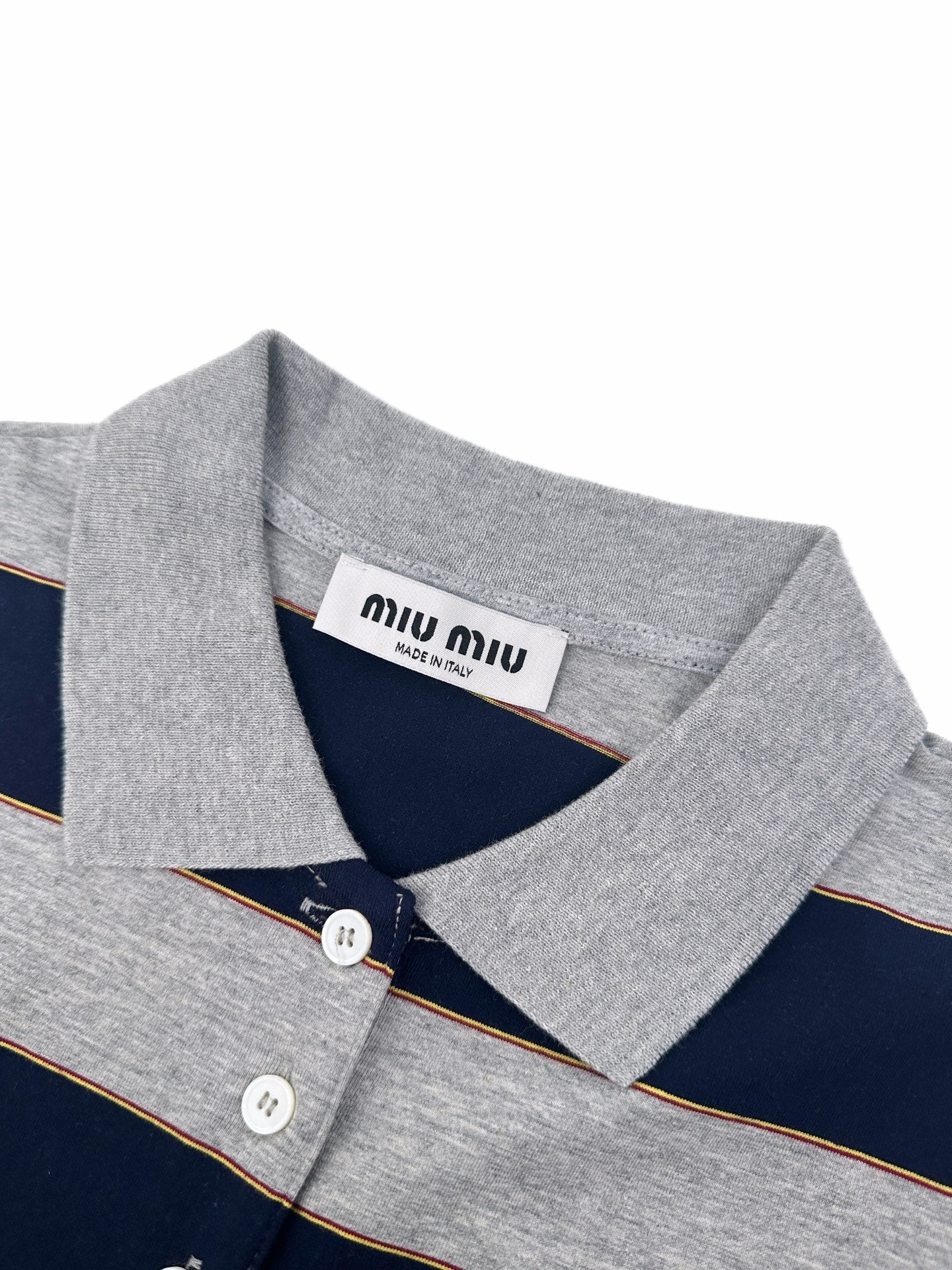 2026 Women’s Striped Polo Shirt with MM Logo (FF707)